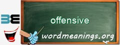 WordMeaning blackboard for offensive